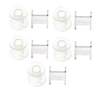 Okiyakusama 10 Piezas Carretes Soporte para Enhebrado de Moscas Bobinas Vacías Accesorio de Atado Resistente para Pesca Adecuado para Uso Profesional Excursiones, Claro 2.5 cm x 2.8 cm