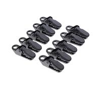 Okiyakusama 10 Piezas Clips para Pinzas para Lona Sujetadores para Tiendas Ganchos para Toldo con Mecanismo Fácil de Bloqueo Adecuados para Camping, Negro