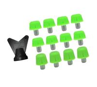 Okiyakusama 12 Piezas Clavos de Botines de Fútbol Reemplazo de Nylon Mayor Equilibrio y Estabilidad Incluye Llave Apto para Deportes al Aire, Verde