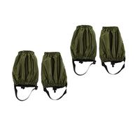 Okiyakusama 2 Pares Polainas para Caminar Cubre Botas Antideslizantes Impermeables de Oxford con Cierre Externo Adecuadas para Trekking Ciclismo Montañismo Esquí, Ejercito Verde