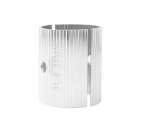 Okiyakusama 2 Piezas Adaptador de Potencia para Bicicleta Espaciador Reductor Manguito Convertidor de Diámetro de Manillar en Aluminio Adecuado para Bici, Plata 31,8-35mm