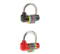 Okiyakusama 2 Piezas Combinación 4 Dígitos Numérico Contraseña Equipaje Resistente sin Llave Adecuado para Taquilla Escuela