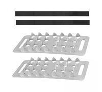 Okiyakusama 2 Piezas Crampones Antideslizantes para Hielo Zapatos Botas Cleats Tracción Clavos Acero Inoxidable Ajuste Universal Fácil Colocación Y Retirada