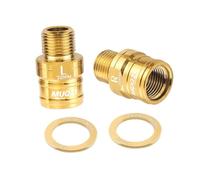 Okiyakusama 2 Piezas Extensor de Pedales de Bicicleta Adaptador de Eje Espaciador de Pedal Tornillo de Extensión Material de Aleación de Titanio Adecuado para Cic, Dorado