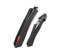 Okiyakusama 2 Piezas Guardabarros para Bicicleta Juego Protector Delantero Trasero Universal Instalación Rápida Material PP Flexible Protección contra Lluvia Barr, Varilla de Metal Reflectante