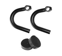 Okiyakusama 2 Piezas Manillar de Bicicleta Barra Vice Y Barra de Caída para Uso Urbano Y Montaña de Aluminio Fuerte Y Robusto Kit Completo para Una Instalación Fá, Cinta de Manillar Negra
