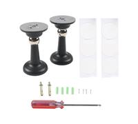 Okiyakusama 2 Piezas Retenedor de Puerta RV Sujeta Puertas Tope de Puerta Externo Accesorio Anticolisión Montaje Sencillo Silicona Acero Absorción de Rui, Negro
