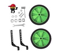 Okiyakusama 2 Piezas Ruedas de Entrenamiento Bicicleta para Niños Accesorios Ajustables de Acero para Uso Prolongado Adecuadas para Juegos Al Aire Libre Práctica, Verde
