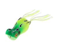Okiyakusama 2 Piezas Señuelo Rana Señuelos de Pesca Cebo Artificial Cebo Suave Cuerpo de Goma con Ojos 3D Y Gancho Doble con Púas Nado Realista Y Paso Entre, 4 Piezas