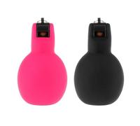 Okiyakusama 2 Piezas Silbato Manual para Entrenador Silbato Portátil Deportivo Silbato para Comportamiento Silbato para Supervivencia Hecho en PVC Adecuado, Rosa Rojo Negro