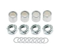 Okiyakusama 4 Piezas Separadores Ejes Patineta Kit Reparación Skate Longboard Espaciadores Hierro 8mm Patines Tuercas Ruedas Mejora La Estabilidad