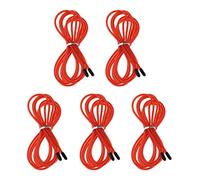 Okiyakusama 5 Piezas Cable Repuesto para Comba Cuerda Saltar Ajustable de Acero PVC con Rodamiento Adecuado para Mujeres Entrenamiento Gimnasio Ejercicio en Casa, rojo
