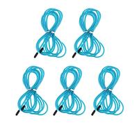Okiyakusama 5 Piezas Cable Repuesto para Comba Cuerda Saltar Ajustable de Acero PVC con Rodamiento Adecuado para Mujeres Entrenamiento Gimnasio Ejercicio en Casa, Azul