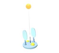 Okiyakusama 6 Piezas Entrenador de Mesa Set de Pingpong Portátil con Raquetas Bolas Base Caja de Entrenamiento Autoestudio para Coordinación Manual Apto para, Verde