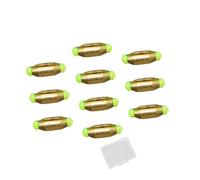 Okiyakusama 8 Piezas Plomos para Pesca Lastre Cobre Accesorios Removibles para Línea de Pesca con Caja Duradera Adecuada Mar Y Río Pesca en Roca, 0.6 10 Piezas