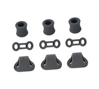 Okiyakusama 9 Piezas Anillo Mosquetón Escalada Retenedor Silicona Bloqueo Cuerdas Rápido Herramienta Posicionamiento Adecuado para Escalada de Roca Trabajo en Alt, Gris