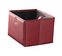 Okiyakusama BAJO PLOTable Bin de basura PU cuero instalan fácilmente el accesorio universal portátil portátil de almacenamiento contenedor de basura, Rojo