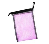 Okiyakusama Bolsa de Malla Piscina con Cordón Flexible Bolsa para Material de Snorkel Saco para Accesorios de Buceo Bolsa para Equipo Acuático Poliéster Reforzado, Rosado
