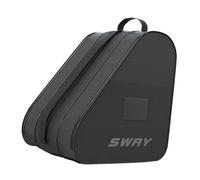 Okiyakusama Bolsa para Patines de Ruedas Y Hielo con Correa Ajustable en El Hombro Bolsa Organizadora de Compartimentos Resistente Al Agua con Malla Lateral, Negro