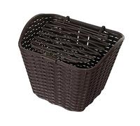 Okiyakusama Cesta para Bicicleta con Tapa Canasta de Plástico para Manillar Organizador Delantero Cesta para Carga Trasera Adecuada para IR Escuela Act, Khaki
