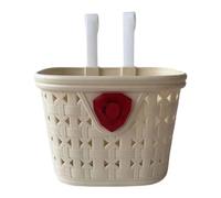 Okiyakusama Cesta para Bicicleta Infantil Portátil Y Desmontable Canasta Delantera Decorativa para Niños Accesorio de Manillar para Guardar Juguetes Y Objetos Ese, Blanco