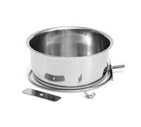 Okiyakusama Comero para Jaula, Cuenco Metal, Fijación Tornillo Estable, Plato alimentación, Hidratación Constante, para Amantes Animales, Acero Inoxidable 304, 15cm Mediano
