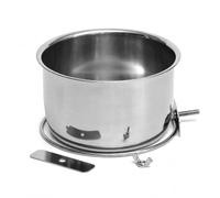 Okiyakusama Comero para Jaula, Cuenco Metal, Fijación Tornillo Estable, Plato alimentación, Hidratación Constante, para Amantes Animales, Acero Inoxidable 304, 15cm Grande