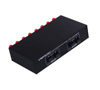 Okiyakusama Conmutador Divisor/comparador de Audio Pasivo de 2 Vías, Color Negro.