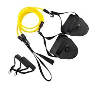 Okiyakusama Entrenador de Brazos para Natación Banda Elástica de Resistencia Cuerda de Ejercicio con Simulación de Paleta Material Resistente Adecuado para Adulto, Amarillo, 20 Libras