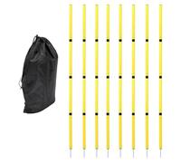 Okiyakusama Entrenamiento Polos Set de Ajustables Ideales para Práctica de Fútbol O Básquet con Máxima Altura de 185cm Y Estructura Robusta en PVC, Amarillo