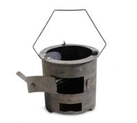 Okiyakusama Estufa Camping Portátil Leña y Carbón para y Barbacoa, Diseño Integrado, Estufa portátil de carbón engrosada, modelo A, grande, Grande