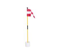 Okiyakusama Golf Putting Green Bandera para Mejorar la Alineación con Copa de Hoyo Resistente y Desmontable de Nylon Diseño Portátil para Práctica, Rojo