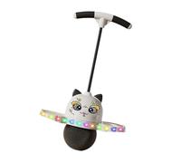 Okiyakusama Kids Pogo Manija Resistente Pelota Infantil Juguete de Rebotar con Luz Equipo de Ejercicio para Niños Entrenamiento Equilibrio, Blanco