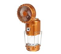 Okiyakusama Linterna Solar Farol Camping Ventilador Emergencia Portátil LED Recargable con Diseño Plegable Y Cómodo de Material PP Adecuada, Oro
