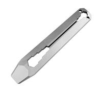 Okiyakusama Multiherramienta para Llavero Destornillador Mini Herramienta Portátil Multifunción Aleación de Titanio Resistente Adecuada para Excursionismo, 10x2cm