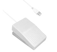 Okiyakusama Pedal USB para Pie Accesorio Teclado Conmutador Control Interruptor con Instalación Sencilla Plug and Botón Multifunción IP37 Antihumedad Y, Blanco