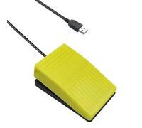 Okiyakusama Pedal USB para Pie Accesorio Teclado Conmutador Control Interruptor con Instalación Sencilla Plug and Botón Multifunción IP37 Antihumedad Y, Amarillo Silencioso