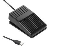 Okiyakusama Pedal USB para Pie Accesorio Teclado Conmutador Control Interruptor con Instalación Sencilla Plug and Botón Multifunción IP37 Antihumedad Y, Silencioso Negro