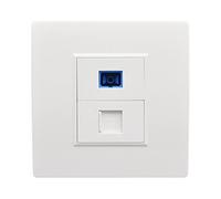 Okiyakusama Placa de Pared de Red, Toma de Corriente, Accesorios, Fácil Instalación, Placa Frontal de Enchufe, óptica