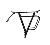 Okiyakusama Portaequipajes Trasero para Bicicleta con Soporte de Gran Capacidad Estante Portabultos Rack de Montaje Y Set de Herramientas Aluminio Ligero Y Resist, Negro