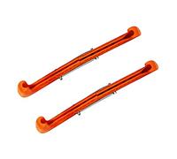 Okiyakusama Protectores de Patín Funda Cubierta Ajustable para Patines de Hielo Universal Plástico PVC con Resorte Metálico Adecuado para Entrenamiento de Hockey, Naranja