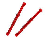 Okiyakusama Protectores de Patín Funda Cubierta Ajustable para Patines de Hielo Universal Plástico PVC con Resorte Metálico Adecuado para Entrenamiento de Hockey, Rojo