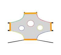 Okiyakusama Red de Portería Fútbol con Objetivo Y Red Lanzadora Equipo de Entrenamiento de Precisión Red de Práctica en Nailon Resistente Adecuada para Escuelas C, 3x2m