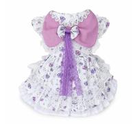 Okiyakusama Ropa Princesa con Encaje para Mascotas, Ropa para Mascotas poliéster para s y Gatos, para Disfraz, Púrpura, Morado, M (Aproximadamente 2.5-3 kg)