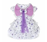 Okiyakusama Ropa Princesa con Encaje para Mascotas, Ropa para Mascotas poliéster para s y Gatos, para Disfraz, Púrpura, Morado, XXS (Aproximadamente 0.5 kg)