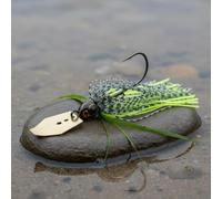Okiyakusama Señuelo de Pesca Chattering Tipo Jig con Hoja Móvil Ojos Realistas de Defensa contra Enganches y Falda Flexible Adecuado para Pesca en Difíciles y Desafiantes, Negro+Amarillo, 14G
