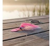 Okiyakusama Señuelo de Pesca Chattering Tipo Jig con Hoja Móvil Ojos Realistas de Defensa contra Enganches y Falda Flexible Adecuado para Pesca en Difíciles y Desafiantes, Rosa, 7G