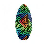 Okiyakusama Skimboard para Niños Tabla para Deslizar en Playa Superficie Resistente Manejo Sencillo Adecuada para Principiantes y Actividades Recreativas en de Profundidad, 41 Inch, Kaleidoscope