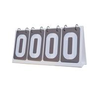 Okiyakusama Sports Scoreboard Profesional de PVC Marcador de Mesa Portátil con Números Y Diseño Ergonómico Adecuado para Deportes Recreativos Entrenadores, Gris