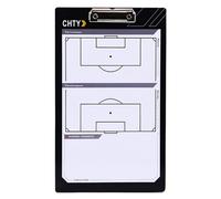 Okiyakusama Tablero Entrenador Doble Cara PVC Marcador Clip Portátil Adecuado para Gestión Entrenamiento Planificación Técnica Organización Equipos, Fútbol sobre césped
